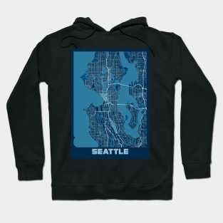 Seattle - United States Peace City Map Hoodie